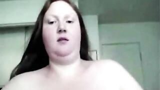 BBW Plays with Anal Dildo on Webcam