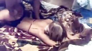 Russian Girl Cheats in Hardcore Amateur Threesome Sextape