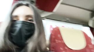 Playing with my pussy in public because I'm always horny