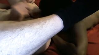Big-Titted Black Girl Loves White Cocks on Cam