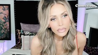 Huge Tits Blonde Bounces on Her Dildo