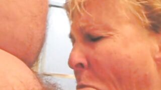 Old Lady Gives a Blowjob