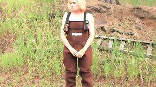 Big-Titted Country Lady Gives Outdoor Delight