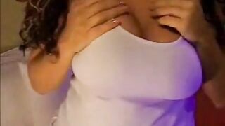 Pregnant Babe with Big Tits on Webcam