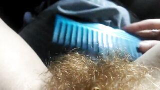 Hairy Amateur Redhead Pussy Masturbation