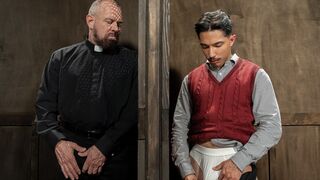 Priest fucks the ass of confessing twink