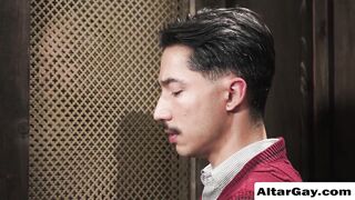 Priest fucks the ass of confessing twink