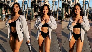 Hot Shemale Outdoor Ass Tease in Hoodie
