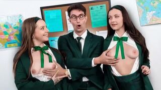StepSiblings - Serena Hill, Lily Thot - "Do Our Homework, and We'll Do Whatever You Want" - Studying Turned Into a Facefucking Session!