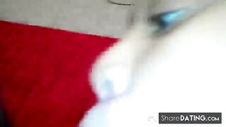 Ebony Amateur Deepthroats in POV Blowjob Video