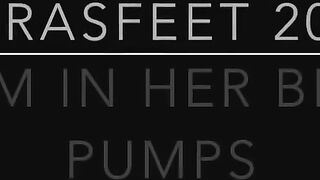 Blue Pumps Footjob Frenzy