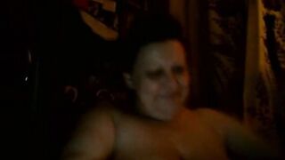 Big-tit Russian BBW Mom Plays on Skype