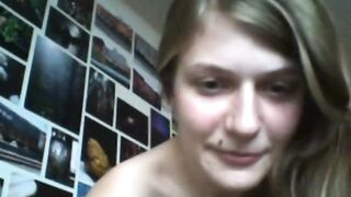 Blonde Teen Pleasures Herself with a Vibrator on Webcam