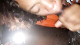 Mature Amateur's Sloppy Deep Throat Gag & Swallow