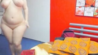 Big-Titted Russian BBW Plays with Sex Toy on Webcam