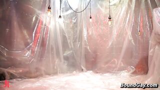 Mason Lear Suspended Rope Gag Leather Weights Sebastian Keys Brodie Ramirez Edge Oral