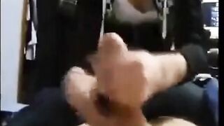 Japanese Femdom Gives an XXL Handjob
