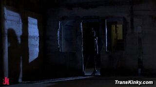 Natassia Dreams And Jack Hammer Cage Capture Metal Bondage Trans Anal Cock Worship