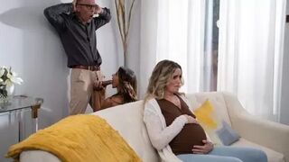 BrazzersExxtra - Armani Black, Sarah Arabic, Jena LaRose - Preggers Party Fuckfest