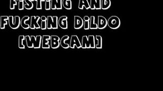 Mature Lady Fists and Rides Dildo on Webcam