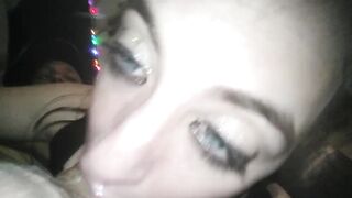 Cutie Deepthroats a Big Cock in Sloppy Facefuck Video