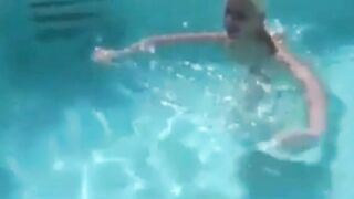 German Amateur Couple's Poolside Fun