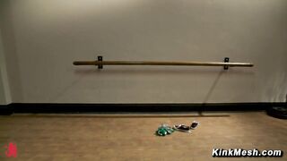 Lily Carter Spreads On Gym Bench For Rough Machine Dildo And Wand Orgasm