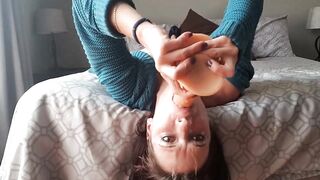 Extreme Dildo Facefuck: Solo Female BDSM Fun