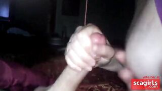 Amateur Blowjob and Handjob Until He Cums