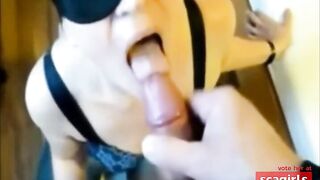 Pipe et gorge profonde pour une salope francaise anonyme