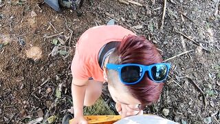 Quick BJ at Abandoned House: Amateur Couple's Cumshot Adventure