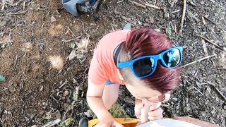 Quick BJ at Abandoned House: Amateur Couple's Cumshot Adventure