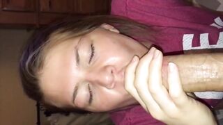 Amateur Blowjob and Cum Swallowing POV