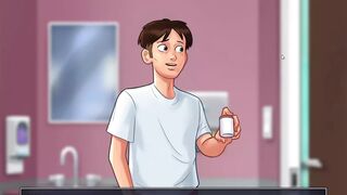 dabby and anon make hot seen in summertime saga