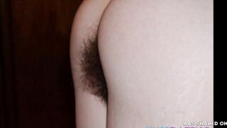 Bushy Girl's Pussy - Close-Up View