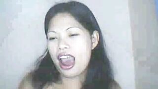 Dimples, a Filipina MILF, Performs on Webcam