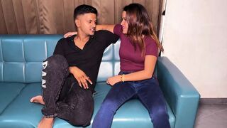 Invites girlfriend to his house and has sex on the couch when his family is not at home