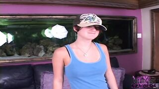 Big Natural Pierced Tits on This Casting Couch Babe