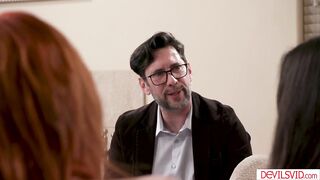 Stepmom and ex husband fuck stepdaughter