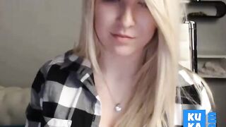 Blonde 18-Year-Old Amateur With Big Natural Tits on Webcam