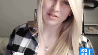 Blonde 18-Year-Old Amateur With Big Natural Tits on Webcam
