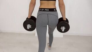 Yoga Pants Anal Fingering and Grinding with a Big Ass Blonde Teen