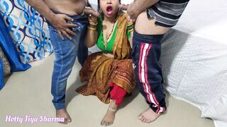 Bhojpuri bhabhi Fucked Hard By Her Father in Law In Front Of Her Dever ( Threesome Sex)