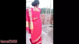 I fucked my village wearing a red saree. Part -01