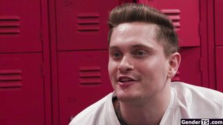 Shemale cheerleader analed in lockerroom