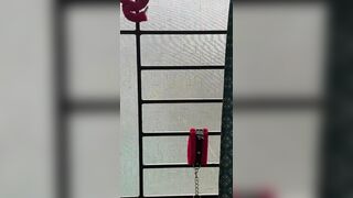 Double penetration with dildo in ass & cock in pussy vice versa - Cums deep inside her ass & makes her squeeze out the Creampie