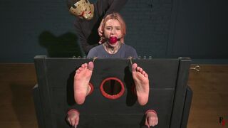 RFStudioProduction  Astrid in Heavy Stocks with a Huge BallGag  Intense Four-Handed T