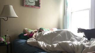 Smoking Hot Amateur with Small Tits Says Good Morning