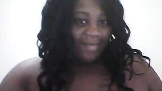 Phat Ebony Pussy Spreading on Webcam