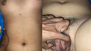 Recording of virgin pussy of 18-year-old girlfriend